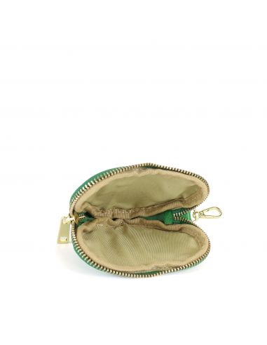 TOUS Heart Shaped Embossed Leather Coin Purse 